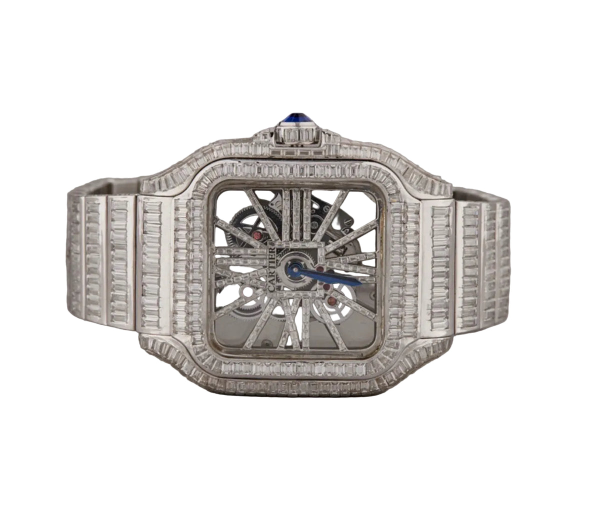 Custom Santos Skeleton set with baguette-cut diamonds